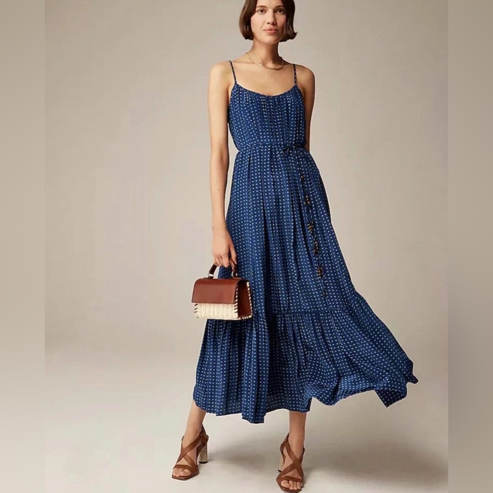 🆕 J. Crew Caspia dress in dot crepe de chin